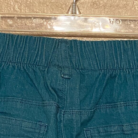 Denim & Company Teal Blue Jeans Stretch Elastic Waist Pull On Women's Size (PS) - Picture 3 of 5